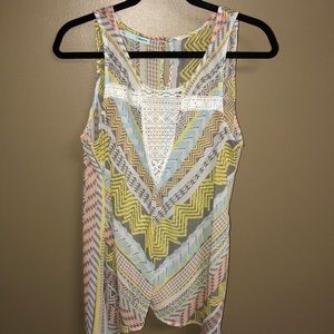 Sheer Tribal Tank Top